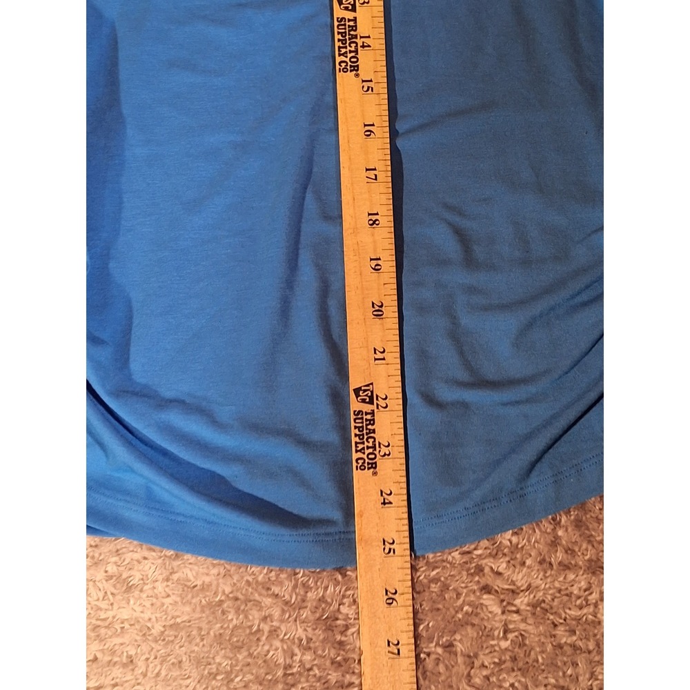 Athleta Blue Racerback Tank Top Ruched Sides Athletic Workout Activewear XL - Picture 8 of 10